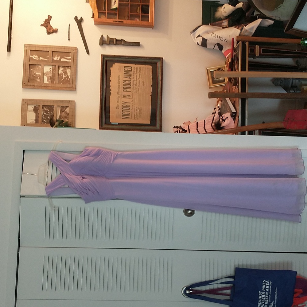 Lavender floor length gown